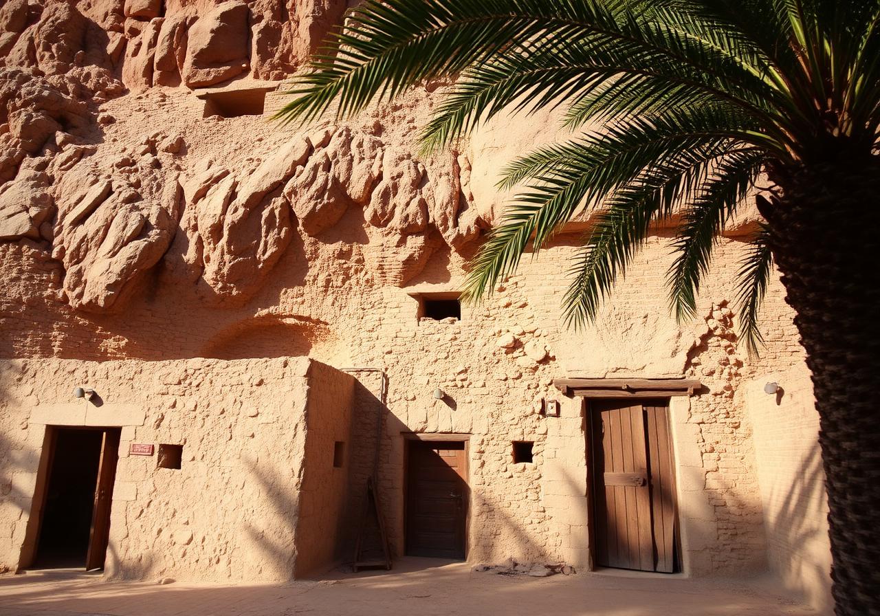 Stone houses of the old village of Daftah
